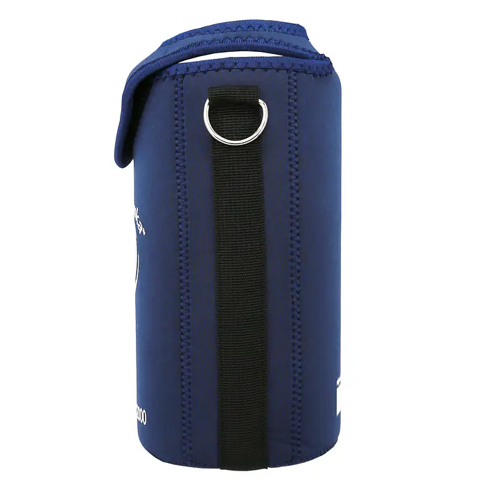 ecotanka XL Kooler Cover in dark blue, made of neoprene material for insulation and protection, fits 2.0L single-wall and double-wall ecotanka bottles, durable and reusable.