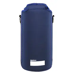 ecotanka XL Kooler Cover in dark blue, made of neoprene material for insulation and protection, fits 2.0L single-wall and double-wall ecotanka bottles, durable and reusable.