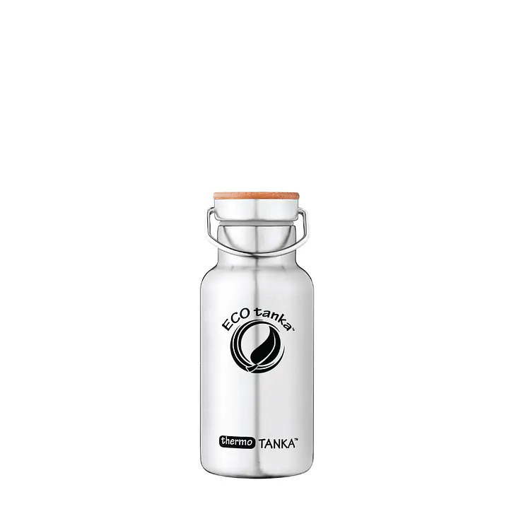 ecotanka thermoTANKA 1200ml double-wall vacuum insulated stainless steel water bottle with eco-friendly bamboo and stainless steel lid, keeps drinks hot or cold for hours, reusable and BPA-free.
