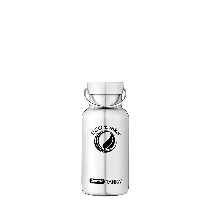 ecotanka thermoTANKA 1200ml double-wall vacuum insulated stainless steel water bottle with eco-friendly classic stainless steel lid, keeps drinks hot or cold for hours, reusable and BPA-free.