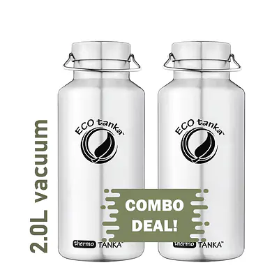ecotanka thermoTANKA 2.0L with Mega Stainless Steel Lid – TWIN PACK primary image