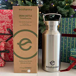 ecotanka megaTANKA 2.0L with Mega S.S. Lid & Kooler Cover (Dark Blue) – Combo Deal - Master