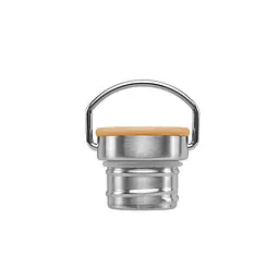 ecotanka Stainless Steel Bamboo Lid (SSB), eco-friendly replacement lid with natural bamboo top and stainless steel base, LFGB standard silicone seal, BPA-free, compatible with 350ml-1200ml ECOtanka bottles.
