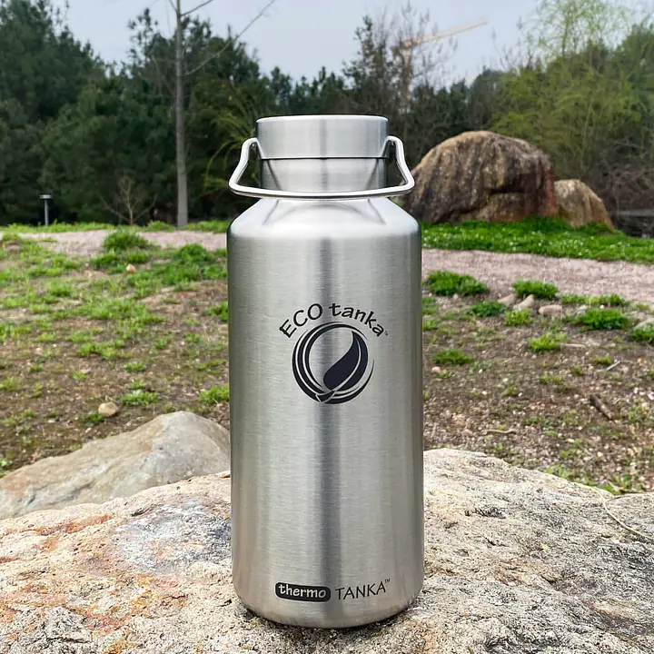 ecotanka thermoTANKA 2L w/ Mega S. S. Lid & Kooler Cover – Dark Blue Combo - Master