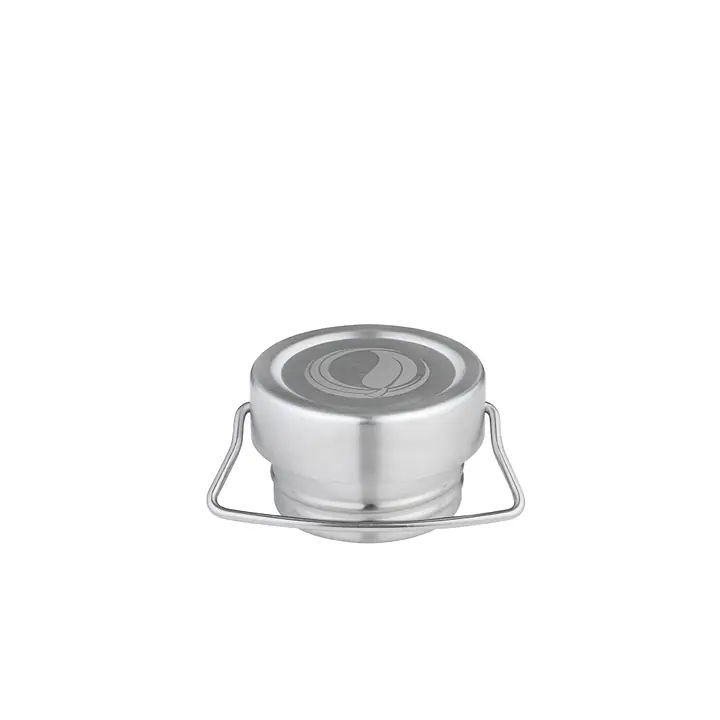 ecotanka Mega Stainless Steel Lid with extra strong square carry handle, durable and 100% pure stainless steel, compatible with all ECOtanka 2.0L bottles, BPA-free and reusable.