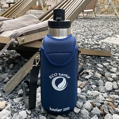 ecotanka thermoTANKA 2.0L with Mega PP Lid & Kooler Cover – Dark Blue Combo secondary image