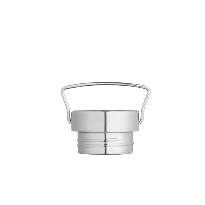 ecotanka Mega Stainless Steel Lid with extra strong square carry handle, durable and 100% pure stainless steel, compatible with all ECOtanka 2.0L bottles, BPA-free and reusable.
