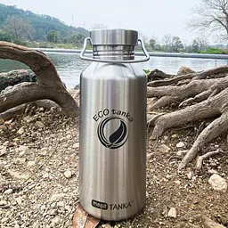 ecotanka megaTANKA 2.0L with Mega S.S. Lid & Kooler Cover (Dark Blue) – Combo Deal - Master