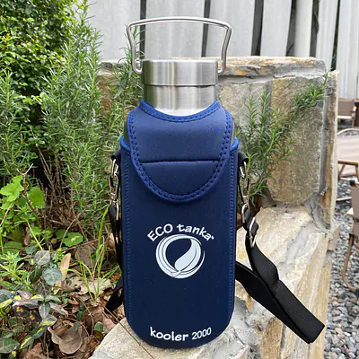 ecotanka thermoTANKA 2L w/ Mega S. S. Lid & Kooler Cover – Dark Blue Combo secondary image