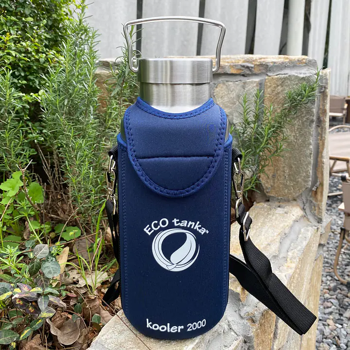 ecotanka thermoTANKA 2L w/ Mega S. S. Lid & Kooler Cover – Dark Blue Combo - Master