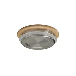 ecotanka Bamboo & Stainless Steel Lid (BSL-02), eco-friendly replacement lid with natural bamboo top and 100% premium 304 stainless steel base, BPA-free, LFGB silicone seal, compatible with UrbanGo Cup.