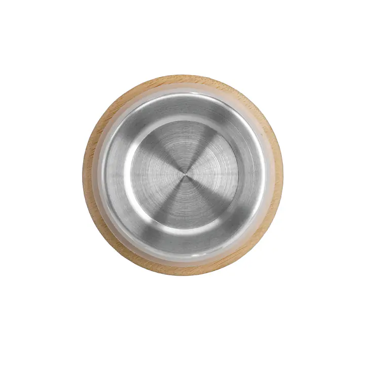 ecotanka Bamboo & Stainless Steel Lid (BSL-02), eco-friendly replacement lid with natural bamboo top and 100% premium 304 stainless steel base, BPA-free, LFGB silicone seal, compatible with UrbanGo Cup.