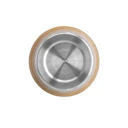 ecotanka Bamboo & Stainless Steel Lid (BSL-02), eco-friendly replacement lid with natural bamboo top and 100% premium 304 stainless steel base, BPA-free, LFGB silicone seal, compatible with UrbanGo Cup.