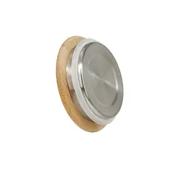 ecotanka Bamboo & Stainless Steel Lid (BSL-02), eco-friendly replacement lid with natural bamboo top and 100% premium 304 stainless steel base, BPA-free, LFGB silicone seal, compatible with UrbanGo Cup.