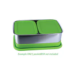 2.0L Stainless Steel foodBOX with 2 Lids [CLEARANCE] - Master