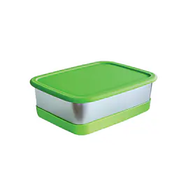 ECOtanka 2000 ml stainless steel foodBOX, durable and reusable food container / lunchbox, with LFGB and FDA standard silicone lid, eco-friendly and BPA-free.