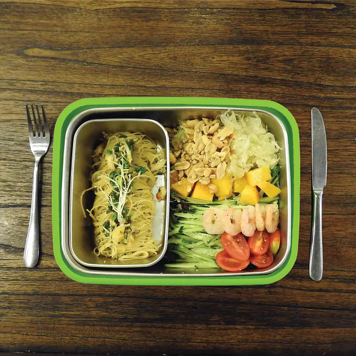 2.0L Stainless Steel foodBOX with 2 Lids [CLEARANCE] - Master