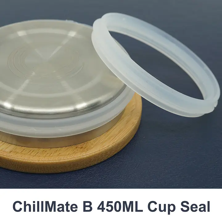 ECOtanka spare LFGB and FDA standard silicone seal for ChillMate 450 ml B Cup bamboo lid, durable and food-safe replacement part.