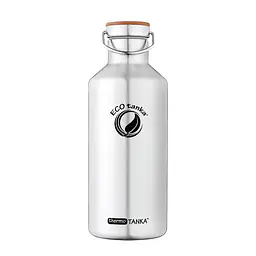 ecotanka thermoTANKA 1200ml double-wall vacuum insulated stainless steel water bottle with eco-friendly bamboo and stainless steel lid, keeps drinks hot or cold for hours, reusable and BPA-free.